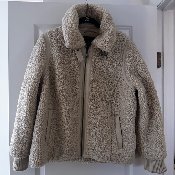 Banana Republic - Faux Shearling Moto Jacket - Picture 1 of 4
